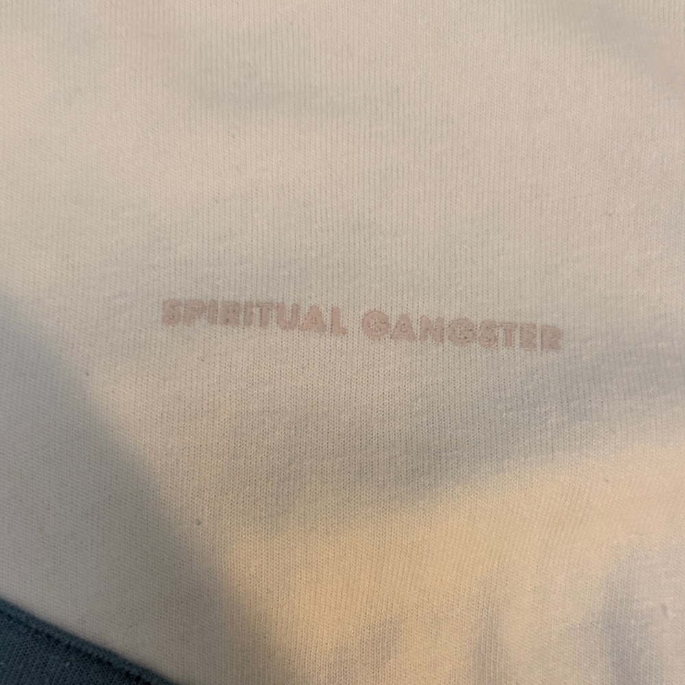 Spiritual Gangster White and Blue Long Sleeve Tee - Picture 2 of 4